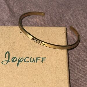 NIB Joycuff “grateful” goldtone bracelet